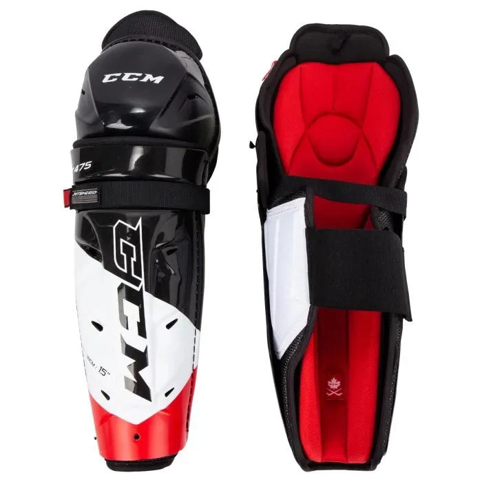 CCM Jetspeed FT475 Ice Hockey Shin Guards - Junior