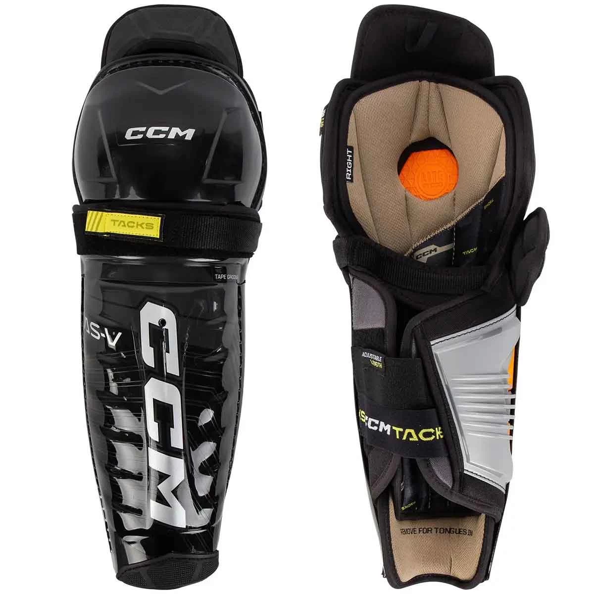 CCM S22 Tacks AS-V Ice Hockey Shin Guards - Senior