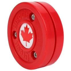 Green Biscuit Canada Flag Stickhandling Puck