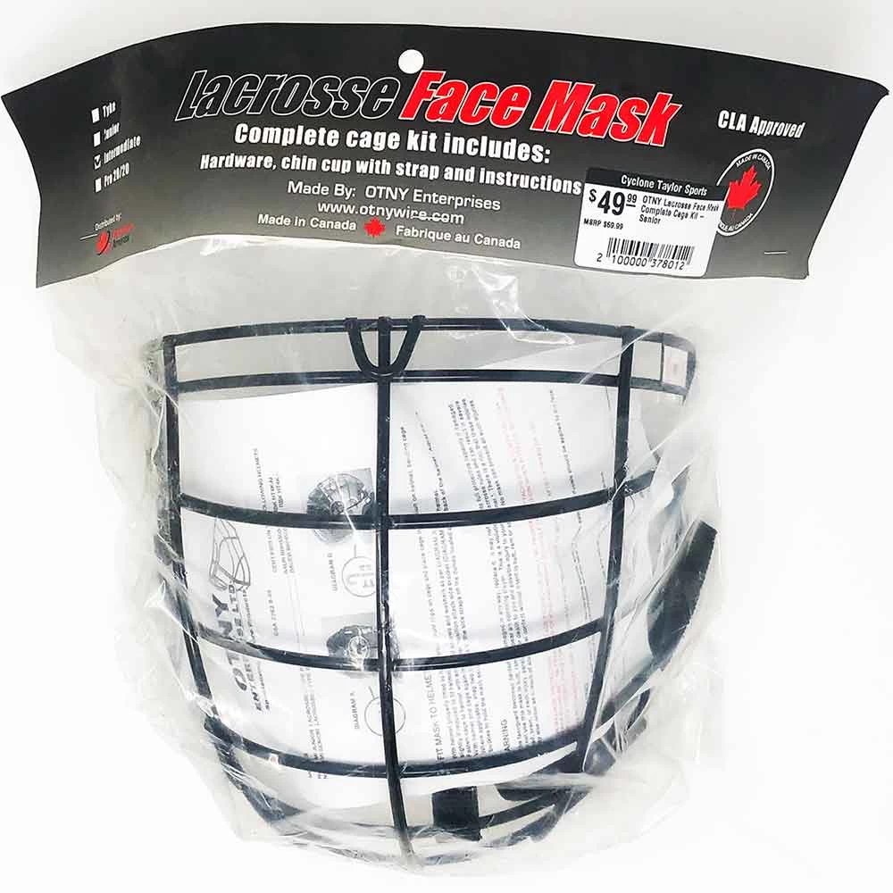 OTNY Lacrosse Face Mask Complete Cage Kit - Senior - Image 2